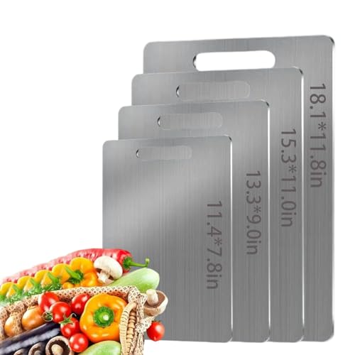 Küchenschneidebrett aus 100% reinem Titan, doppelseitig, zum Schneiden von Fleisch und Gemüse geeignet. Das porenfreie Design ist leicht zu reinigen und für den Hausgebrauch geeignet. Küchenschneidebrett aus 100% reinem Titan, doppelseitig, zum Schneiden von Fleisch und Gemüse geeignet. Das porenfreie Design ist leicht zu reinigen und für den Hausgebrauch geeignet. von FKGQWZETK