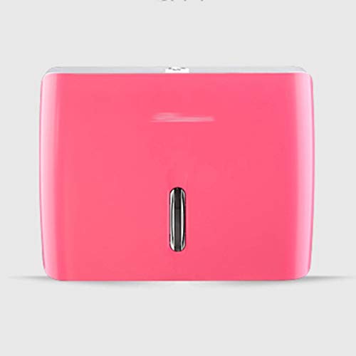 Papierhandtuchspender Handtuchspender Wand-Bad Hotel Nagel freie Handtuchablage, Hand Bad-Accessoires Tissue Box Toilettenpapierhalter Wasserdicht Handtuchspender Papierspender ( Color : Dark pink ) von FKJLUN