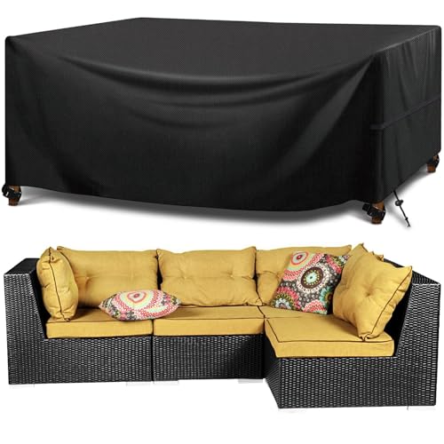 FKKJPJ Gartenmöbelabdeckung Wasserdicht,225x125x80cm(LxWxH) Oxford Gewebe Plane für Gartenmöbel, Gartenlounge Abdeckung Winterfest, Gartentisch Plane, Schutzhülle Loungemöbel von FKKJPJ