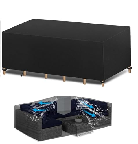 FKKJPJ Gartenmöbelabdeckungen Winterfest,160x150x85cm Anti-UV 420D Oxford Gewebe Abdeckplane Gartenmöbel für Outdoor-Tisch Gartentische Terrassenmöbel von FKKJPJ
