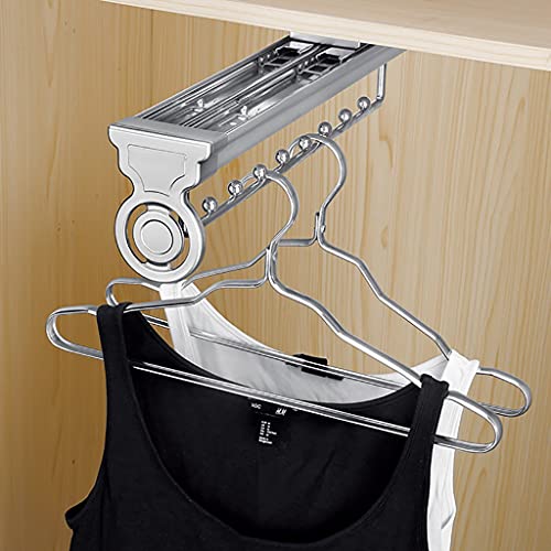 FKKPRVAX Schrank Kleideraufhänger 25-45cm, Ausziehkleidungsstange, skalierbarer Kleiderbügel-Kleiderbügel Aluminium, Tragkapazität 25kg (Size : 25cm/9.8inch) von FKKPRVAX