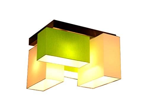 Deckenlampe Deckenleuchte Milano B2/2 MIX Lampe Leuchte Top Design 4 flammig (Creme-Grün) von FKL DESIGN Home Deco