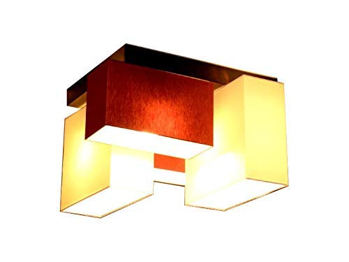 Deckenlampe Deckenleuchte Milano B2/2 MIX Lampe Leuchte Top Design 4 flammig (Creme-Weinrot) von FKL DESIGN Home Deco