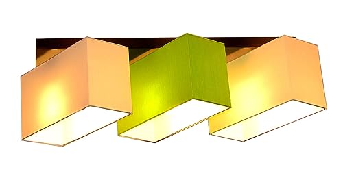 Deckenlampe Deckenleuchte Milano B3D Lampe Leuchte 3 flammig verschiedene Varianten (Weiß-Grün-Weiß) von FKL DESIGN Home Deco