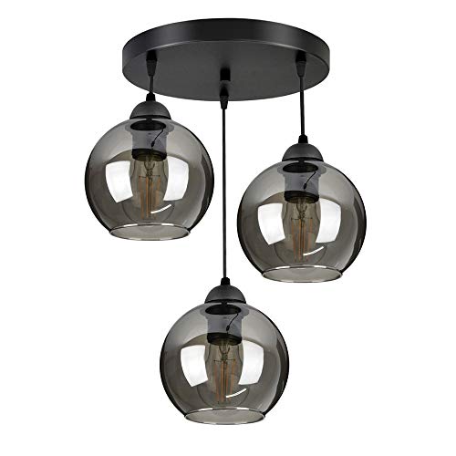 FKL DESIGN Home Deco Deckenlampe Pendellampe Hängelampe Wandlampe Tischlampe Leuchte Pendelleuchte Kugel Schwarz Lampe aus Serie N100 (ER3) von FKL DESIGN Home Deco