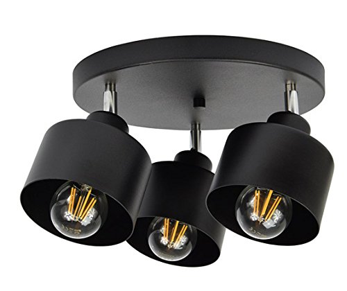 FKL DESIGN Home Deco 384-E3 Schwarze Deckenlampe Deckenleuchte 3 flammig skandinavische Lampe von FKL DESIGN Home Deco
