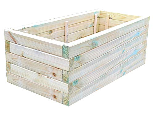 FKL DESIGN Home Deco D22 Pflanzkasten aus Holz Pflanzkübel Garten Pflanzkübel 90 x 40 x 29 cm von FKL DESIGN Home Deco