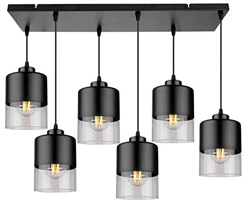 FKL DESIGN Home Deco Deckenlampe Pendellampe Hängelampe Leuchte Pendelleuchte Schwarz Deckenleuchte verschiedene Varianten Lampe aus Serie LH-ROMA (Hängelampe AZ6) von FKL DESIGN Home Deco