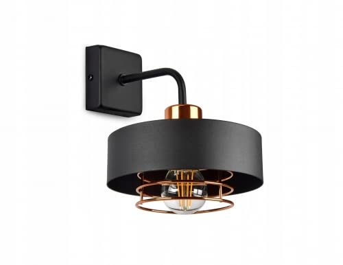 FKL DESIGN Home Deco Deckenlampe Pendellampe Hängelampe Wandlampe Leuchte Pendelleuchte Schwarz Weiß Kupfer Lampe aus Serie 754K (Schwarz, Wandlampe 754K-W1) von FKL DESIGN Home Deco