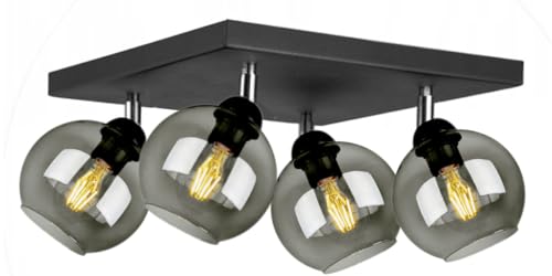 FKL DESIGN Home Deco Deckenlampe Pendellampe Hängelampe Wandlampe Tischlampe Leuchte Pendelleuchte Kugel Schwarz Grau Weiß Lampe aus Serie N100 verschiedene Varianten (N100-AG4) von FKL DESIGN Home Deco