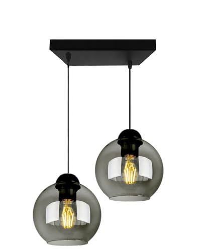 FKL DESIGN Home Deco Deckenlampe Pendellampe Hängelampe Wandlampe Tischlampe Leuchte Pendelleuchte Kugel Schwarz Grau Weiß Lampe aus Serie N100 verschiedene Varianten (N100-AZ2) von FKL DESIGN Home Deco