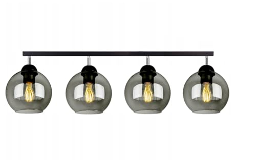 FKL DESIGN Home Deco Deckenlampe Pendellampe Hängelampe Wandlampe Tischlampe Leuchte Pendelleuchte Kugel Schwarz Grau Weiß Lampe aus Serie N100 verschiedene Varianten (N100-BG4) von FKL DESIGN Home Deco