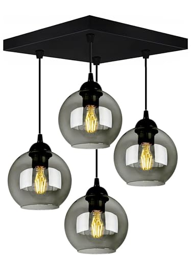 FKL DESIGN Home Deco Deckenlampe Pendellampe Hängelampe Wandlampe Tischlampe Leuchte Pendelleuchte Kugel Schwarz Grau Weiß Lampe aus Serie 830 verschiedene Varianten (830-AZ4) von FKL DESIGN Home Deco