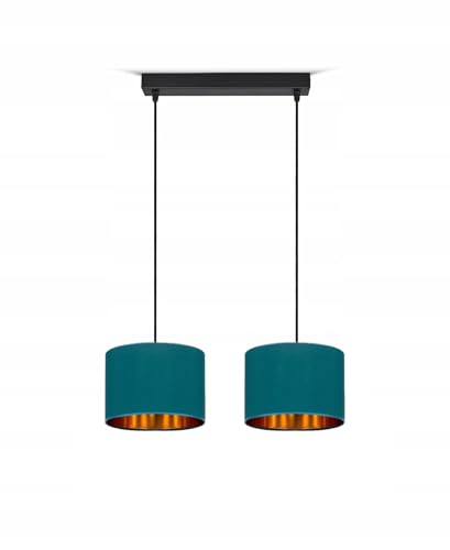 FKL DESIGN Home Deco Deckenlampe Pendellampe Hängelampe Wandlampe Tischlampe Leuchte Pendelleuchte Kugel Schwarz Grau Weiß Lampe aus Serie N230 verschiedene Varianten (N230-H2) (Türkis) von FKL DESIGN Home Deco