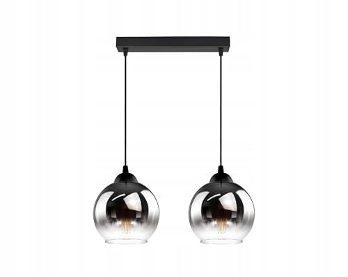 FKL DESIGN Home Deco Deckenlampe Pendellampe Hängelampe Wandlampe Tischlampe Leuchte Pendelleuchte Kugel Schwarz Kupfer Transparent 840 von FKL DESIGN Home Deco