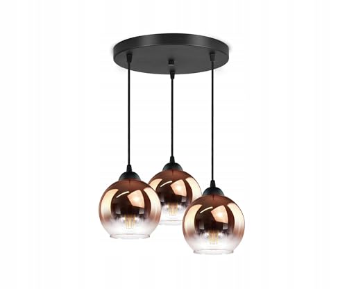 FKL DESIGN Home Deco Deckenlampe Pendellampe Hängelampe Wandlampe Tischlampe Leuchte Pendelleuchte Kugel Schwarz Kupfer Transparent 840 FKL DESIGN Home Deco Deckenlampe Pendellampe Hängelampe Wandlampe Tischlampe Leuchte Pendelleuchte Kugel Schwarz Kupfer Transparent 840 von FKL DESIGN Home Deco
