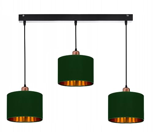 FKL DESIGN Home Deco Deckenlampe Wandlampe Tischlampe Hängelampe Schwarz Grau Dunkelblau Türkis Lampe Leuchte Vintage Modern Designerlauchte aus Serie TAD30-H3 (Grün) von FKL DESIGN Home Deco