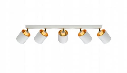 FKL DESIGN Home Deco Deckenleuchte Deckenlampe Pendellampe Deckenlampe Weiß Schwarz Beleuchtung Hängeleuchte aus Serie 926 (Weiß, 926-Z5) von FKL DESIGN Home Deco