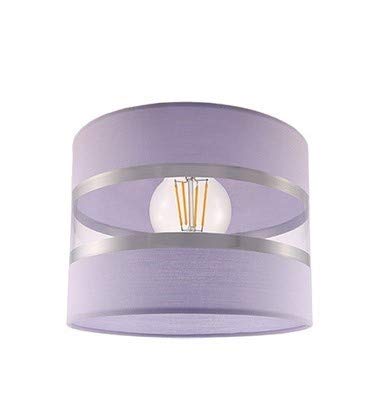 FKL DESIGN Home Deco Hängelampe Kinderlampe für Kinderzimmer schöne Hängeleuchte Metall verschiedene Varianten ABK1L (Lampenschirm: Violett, Gestell: Rosa) von FKL DESIGN Home Deco
