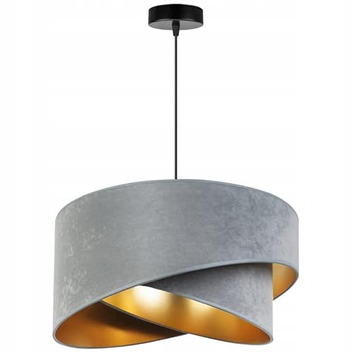 FKL DESIGN Home Deco Hängelampe Pendellampe Deckenlampe Weiß Gelb Schwarz Grün Beleuchtung Hängeleuchte Pendelleuchte aus Serie 2355 (Grau) von FKL DESIGN Home Deco