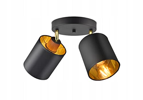 FKL DESIGN Home Deco Hängelampe Pendellampe Deckenlampe Weiß Schwarz Beleuchtung Hängeleuchte Pendelleuchte aus Serie 926 (Schwarz, 926-EZ2) von FKL DESIGN Home Deco