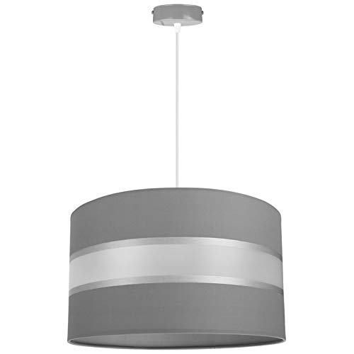 FKL DESIGN Home Deco – Pendelleuchte Esstisch – Hängeleuchten & Pendelleuchten – Deckenlampe Hängend – Lampe Esstisch Hängend - Esszimmerlampe - Wohnzimmer - Küchenlampe - Grau - E27 ABH1L von FKL DESIGN Home Deco