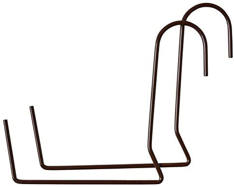 FKL DESIGN Home Deco Halter für Balkon für Blumenkasten D8 Metall 2 Farben Blumenkastenhalter 2er Set (Dunkelbraun) von FKL DESIGN Home Deco