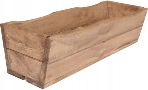 FKL DESIGN Home Deco NEU Pflanzkasten aus Holz TOP Pflanzkübel Garten Terrasse fertig montiert D8 Farbe: Eiche inkl Plastikeinsatz (64 cm) von FKL DESIGN Home Deco