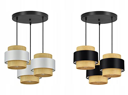 FKL DESIGN Home Deco – Pendelleuchte Esstisch – Hängeleuchten & Pendelleuchten – Deckenlampe Hängend – Lampe Esstisch Hängend - Esszimmerlampe - Wohnzimmer - Küchenlampe - Silber - E27, Serie 961 FKL DESIGN Home Deco – Pendelleuchte Esstisch – Hängeleuchten & Pendelleuchten – Deckenlampe Hängend – Lampe Esstisch Hängend - Esszimmerlampe - Wohnzimmer - Küchenlampe - Silber - E27, Serie 961 von FKL DESIGN Home Deco