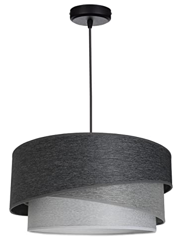 FKL DESIGN Home Deco – Pendelleuchte Esstisch – Hängeleuchten & Pendelleuchten – Deckenlampe Hängend – Lampenschirm - Esszimmerlampe - Wohnzimmer - Küchenlampe - Dunkelgrau-Grau - E27, Serie TAD31 FKL DESIGN Home Deco – Pendelleuchte Esstisch – Hängeleuchten & Pendelleuchten – Deckenlampe Hängend – Lampenschirm - Esszimmerlampe - Wohnzimmer - Küchenlampe - Dunkelgrau-Grau - E27, Serie TAD31 von FKL DESIGN Home Deco