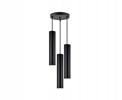 FKL DESIGN Home Deco – Pendelleuchte Esstisch – Hängeleuchten & Pendelleuchten – Deckenlampe Hängend - Wohnzimmer - Küchenlampe - Beleuchtung Weiß Gelb - (Schwarz), Serie 955 von FKL DESIGN Home Deco