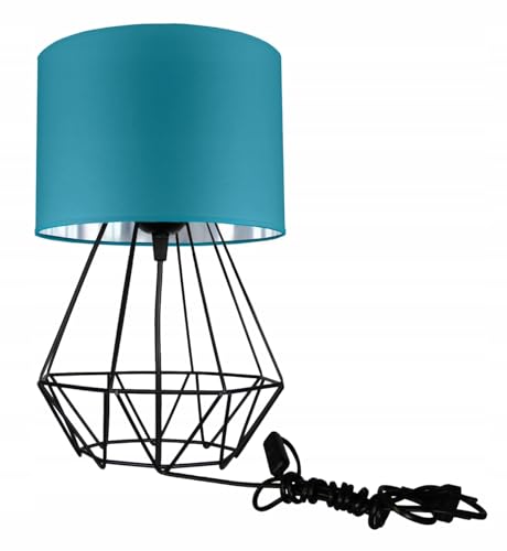 Home Deco Tischlampe Türkis Lampe Leuchte Vintage Modern E27 Designerlauchte 1-flammig N230-N1 von FKL DESIGN Home Deco