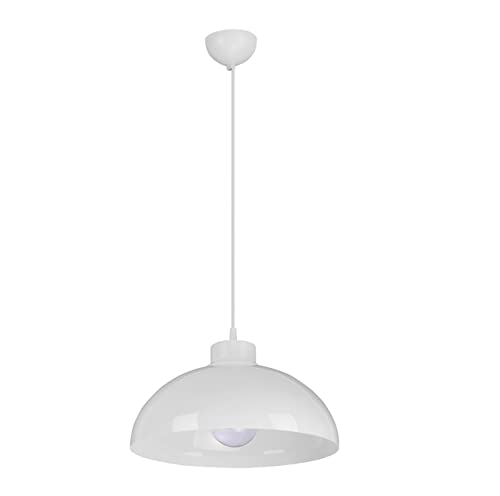 FKL Hängeleuchte Küchenlampe Hängelampe Pendelleuchte schöne Lampe Leuchte Modern Grau Weiß Schwarz (Muster 1, Weiß) von FKL DESIGN Home Deco