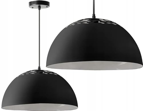 FKL Hängeleuchte Küchenlampe Hängelampe Pendelleuchte schöne Lampe Leuchte Modern Grau Weiß Schwarz (Muster 2, Schwarz) von FKL DESIGN Home Deco