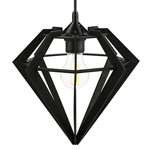 FKL DESIGN Home Deco Hängelampe Deckenlampe Pendelleuchte aus Holz verschiedene Varianten Fassung E27 Retro Vintage Holzlampe Leuchte Beleuchtung aus Serie VDA (Hängelampe VDA-ZT1) von FKL DESIGN Home Deco