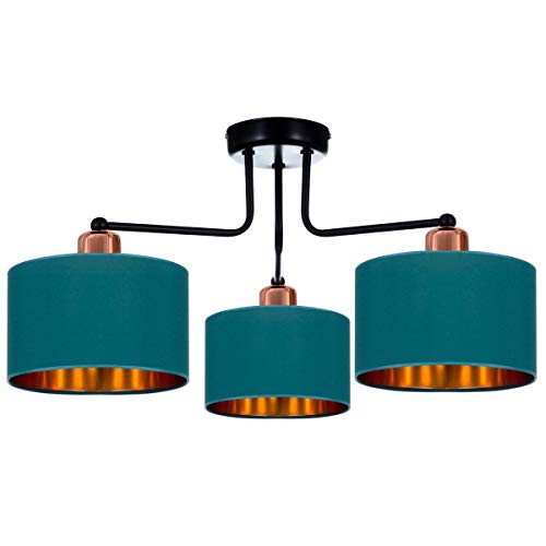 Home Deco Deckenlampe Türkis Vintage Modern E27 Designerlauchte 3-flammig N230-E3 von FKL DESIGN Home Deco