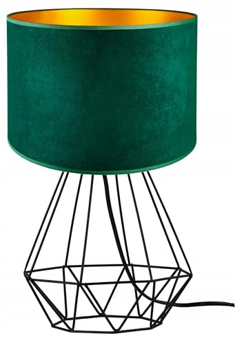 FKL DESIGN Home Deco Tischlampe - Nachttischlampe - Tischleuchte - Designerleuchte Leuchte für Schlafzimmer Wohnzimmer Büro - Moderne Lampe Schreibtischlampe aus Serie TAD30-N1 - (Grün) von FKL DESIGN Home Deco