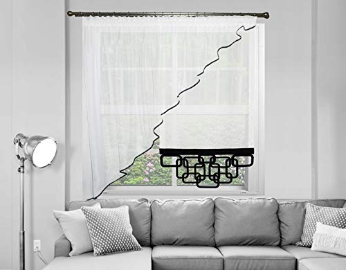 TOP Fertig-Gardine aus Voile Top Design Schöne Küche-Gardine mit Kräuselband AG48 Modern (Muster 1) von FKL DESIGN Home Deco