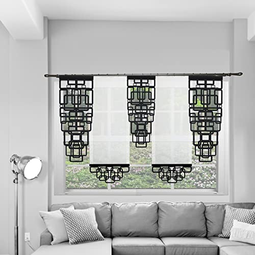 TOP Fertig-Gardine aus Voile Top Design Schöne Küche-Gardine mit Kräuselband AG52 Modern (Muster 1) von FKL DESIGN Home Deco