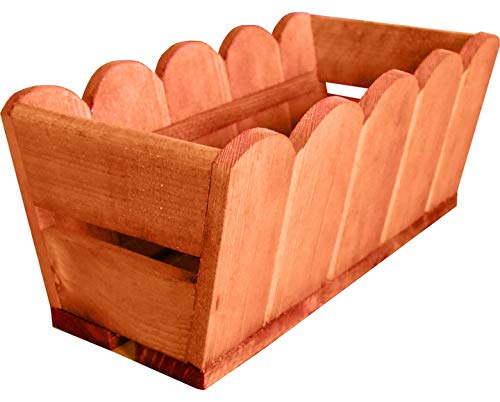 FKL DESIGN Home Deco D25 Pflanzkasten aus Holz Pflanzkübel Garten Terrasse fertig montiert mit Plastikeinsatz (44 cm, Nuss) von FKL DESIGN Home Deco