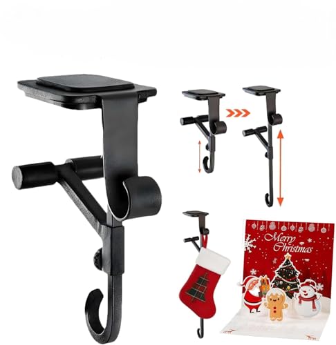 FKNOIJPVN Verstellbarer Wandmontierter Kaminhaken für Weihnachtsstrümpfe und Girlanden – Doppelhaken Edelstahlhalterung ohne Bohren, Schwarz, 2.8x3.9 Zoll FKNOIJPVN Verstellbarer Wandmontierter Kaminhaken für Weihnachtsstrümpfe und Girlanden – Doppelhaken Edelstahlhalterung ohne Bohren, Schwarz, 2.8x3.9 Zoll von FKNOIJPVN