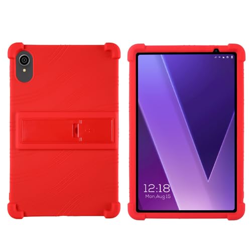 FKQLH Hülle für Vortex T10M Pro Plus, Stand Silikon kinderfreundliche Stoßfest Schützend Abdeckung Hüllen für Vortex T10M Pro Plus 10,1 Zoll, Rot von FKQLH
