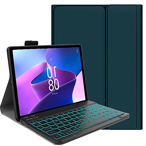 FKQLH Hülle mit Tastatur für One-Plus Pad 2 Pro 13,2 Zoll, (QWERTY Layout) 7 Backlightfarben Bluetooth-Tastatur Abnehmbare, Grün von FKQLH