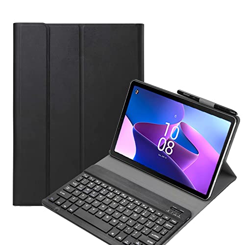 FKQLH Tastatur Hülle für Samsung Galaxy Tab S10 FE 10.9" SM-X520/526B mit Tastatur Magnetische Kabelloser Bluetooth Abnehmbare Englisch QWERTY Schutzhülle, Schwarz von FKQLH