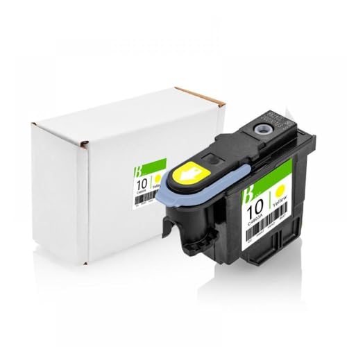 FKRTQIYN Kompatibler PrinThead für 10 C4800A C4801A C4802A C4803A für die Verwendung mit 2000C 2000CN 2000CSE 2500 2500C 2500cm 2500cxi Colorpro CAD CAD GA(1PC - Yellow) von FKRTQIYN
