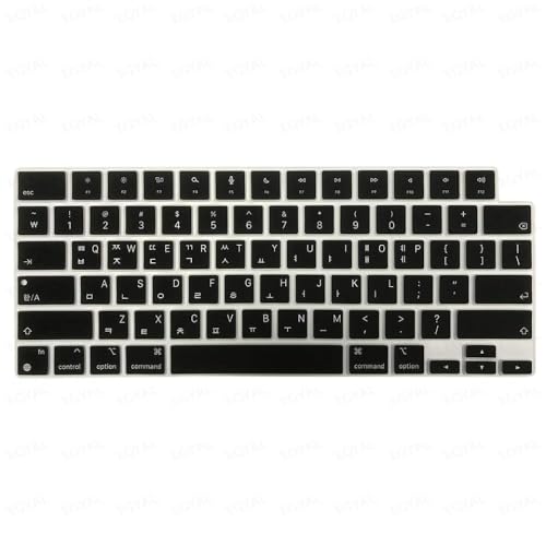FKRTQIYN Koreanische Tastaturabdeckung Air 15 M3 2024 EU -Version und spanische Tastaturabdeckung für Pro 14 M4 Pro 16 Air 13.6(US Transparent) von FKRTQIYN