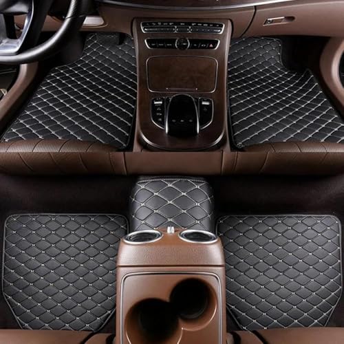 FKSWJZXD 5pcs Custom Auto FußMatten für BMW 5 Series 520 525 528 530 2004-2019, Leder Auto Teppiche Allwetter, Wasserfest Antirutsch Abwaschbar,B von FKSWJZXD