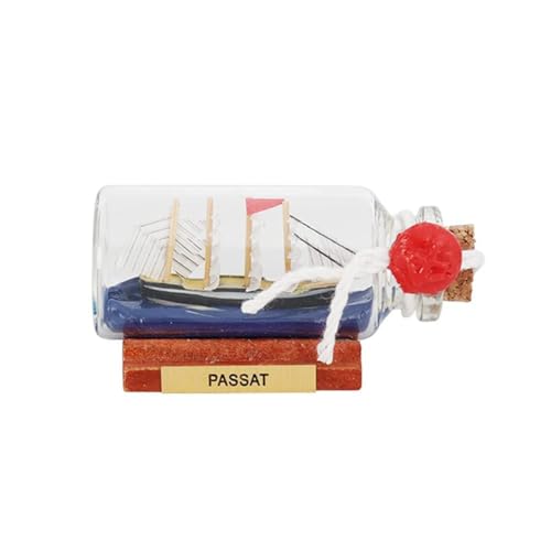 FLADO Segelboot in Einer Flasche, kleines Schiffsmodell in Einer Glasflasche, Heim-Wohnzimmer-Dekoration, Ornamente, Modellschiff, Geschenk für Freunde und Familie von FLADO
