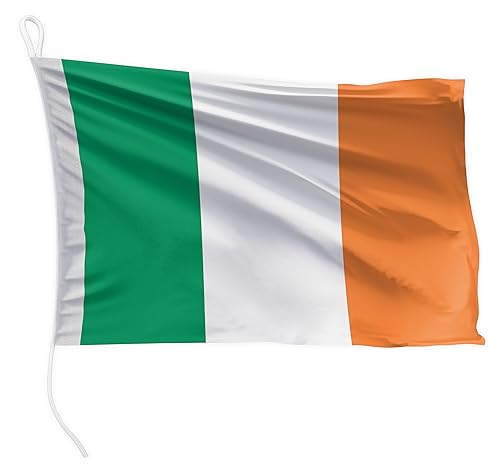 FLAGLY Premium Bootsfahne Irland 30 x 20 cm Querformat - 115g/m² Stoffgewicht - gedruckt, robust mit Strick & Schlaufe, Bootszubehör Motorboot (30 x 20 cm - Irland) von FLAGLY