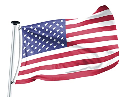 FLAGLY Premium Flagge USA 100 x 150 cm - 115g/m² Stoffgewicht - gedruckt, robustes und witterungsbeständiges Fahnenpolyester mit Ösen (100 x 150 cm, USA) von FLAGLY